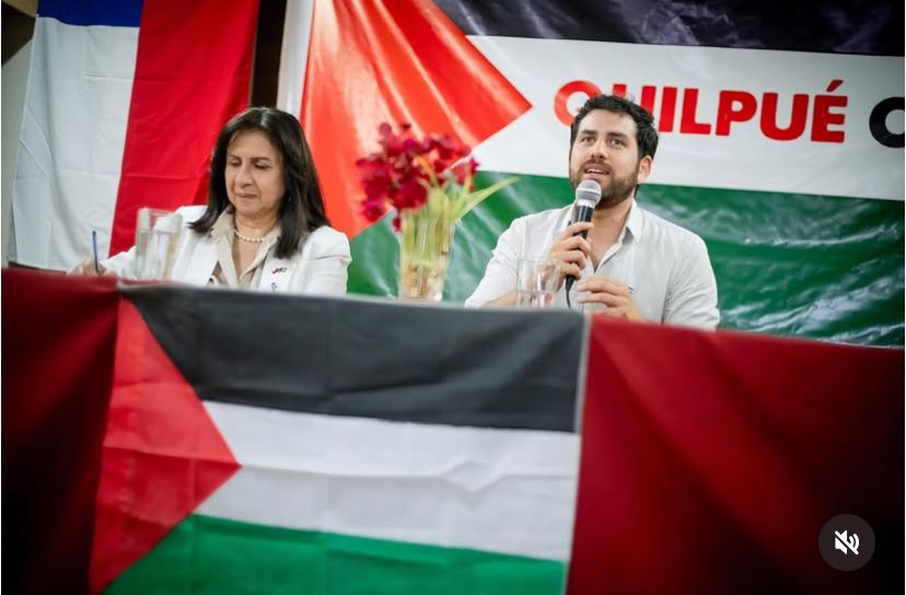 Embajadora Vera Baboun y diputado Diego Ibáñez en Conversatorio Palestina y Chile