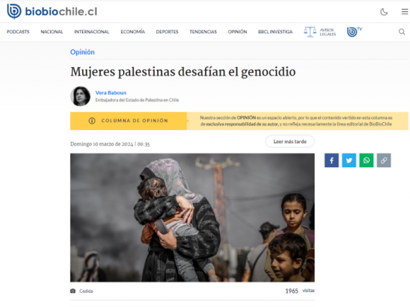 Mujeres palestinas desafían el genocidio