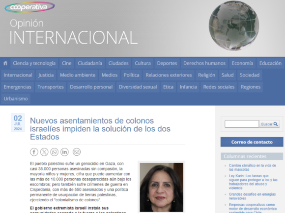 Nuevos asentamientos de colonos israelíes impiden la solución de los dos Estados